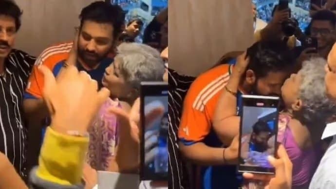 Rohit Sharma: ছেলেকে চুমুতে ভরিয়ে দিলেন মা, রোহিতের ভিডিও সোশ্যাল মিডিয়ায় ভাইরাল 