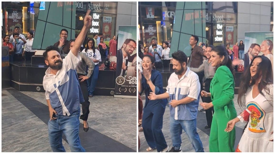 Shiboprosad Mukherjee made dance steps on song of Aamar Boss Hok Startup
