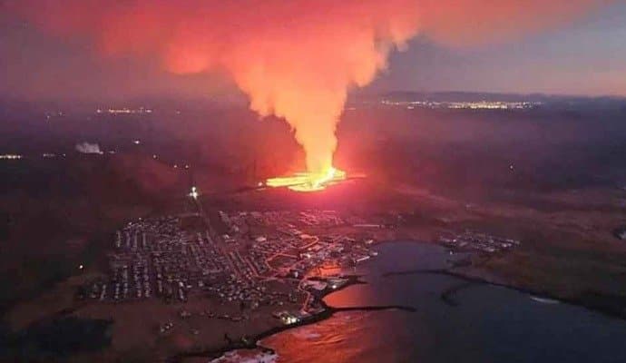 Volcano eruption in Iceland