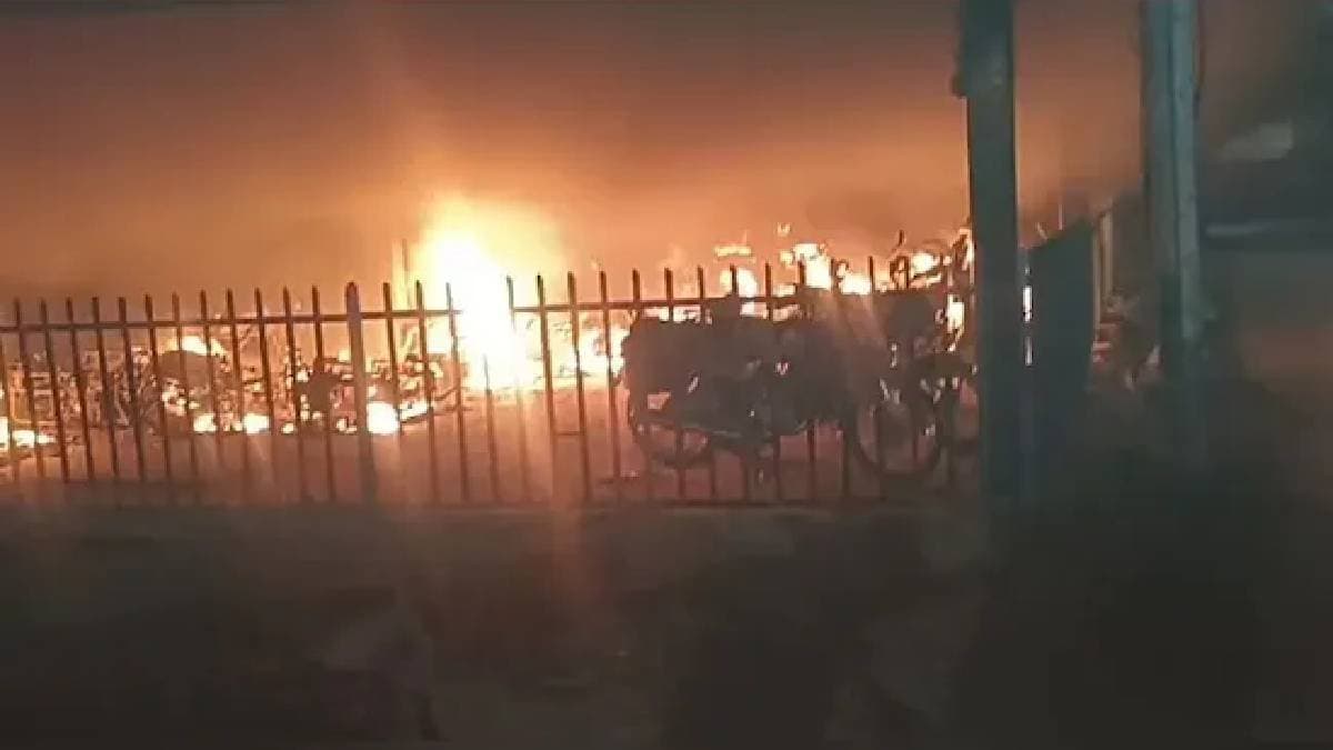 Massive Fire Breaks Out At Varanasi Railway Station, 200 Vehicles Destroyed gnr