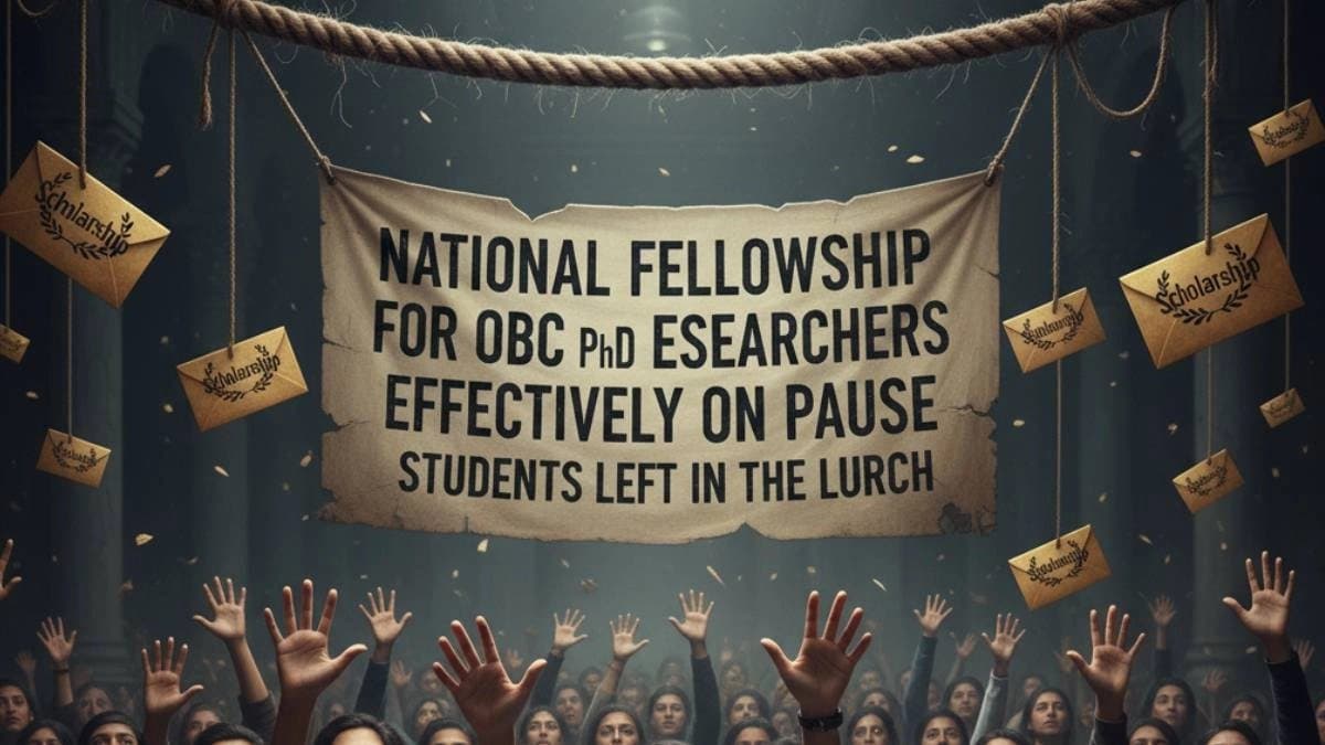 The list of the National Fellowship for OBC researchers has been stuck