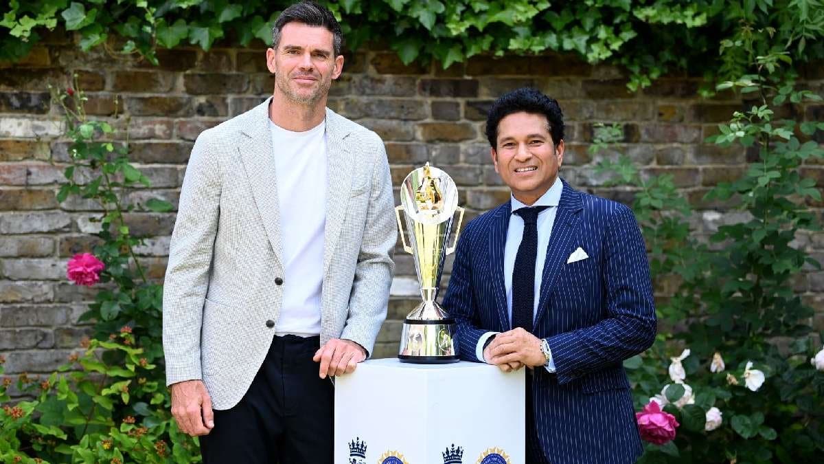 Anderson-Tendulkar Trophy unveiled as India-England legends pose with new silverware