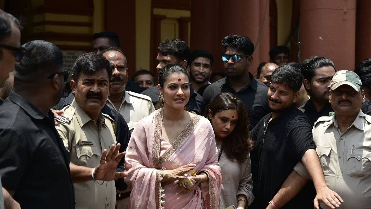 Before Maa Hits Theatres Kajol Offers Prayers to Dakshineswar Temple in Kolkata