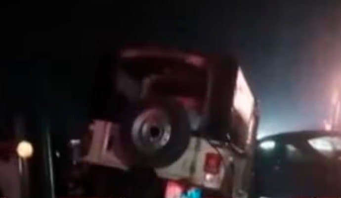 Vehicle of Tejashwi Yadav's convoy meets with an accident