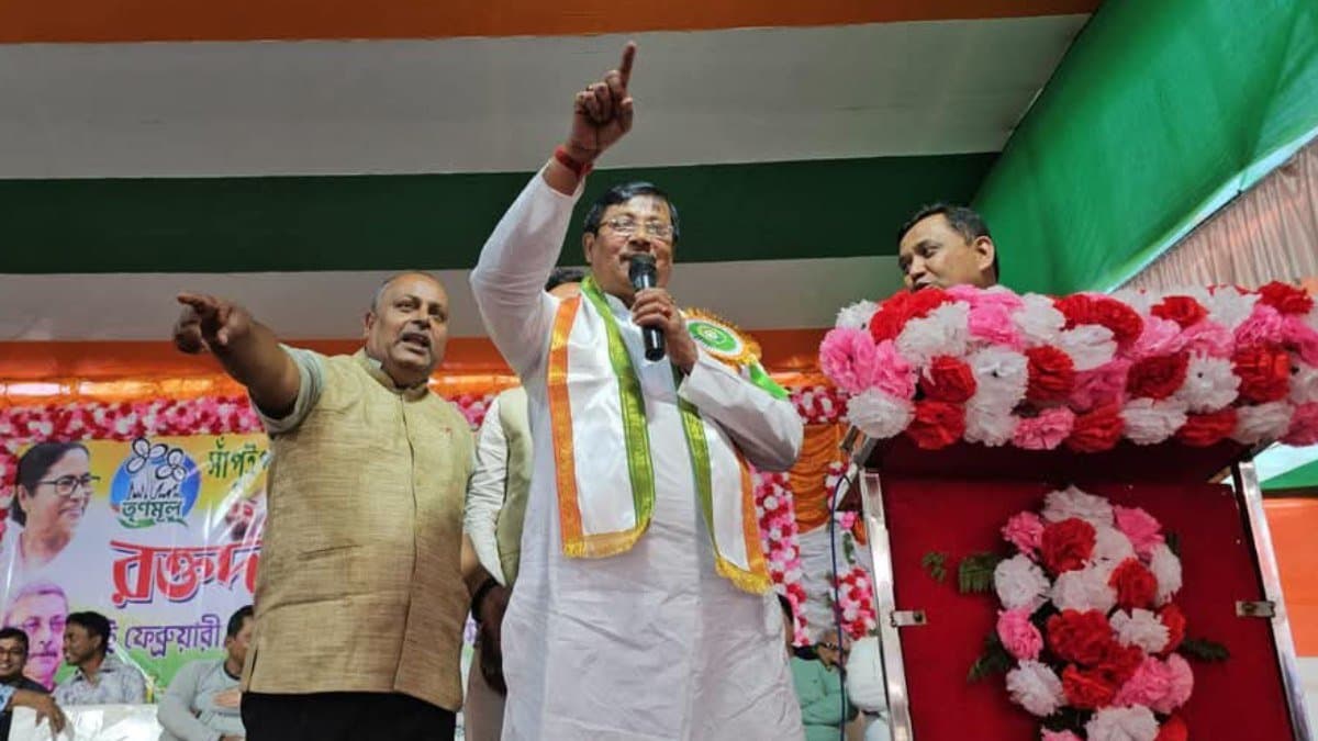 MLA forced organisers to shut speakers and mics as the Madhyamik Examination is near gnr