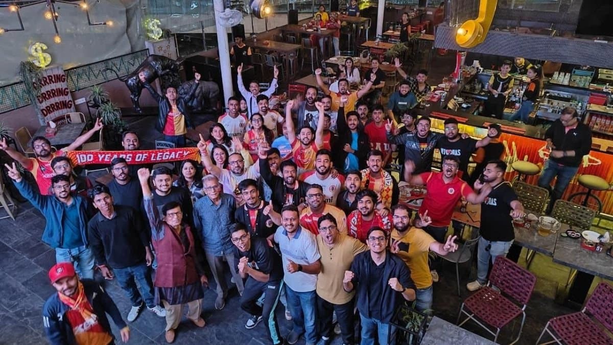 Red and Gold fan club Probashe East Bengal organized screening at Derby and preparing for the Durand Cup semifinal