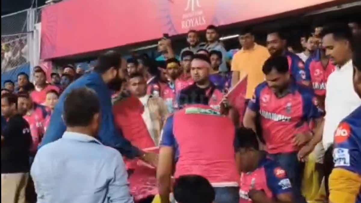 KKR vs RR Fans turn violent during IPL 2025 match