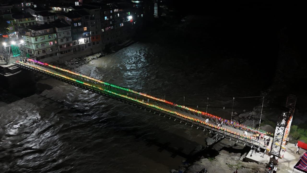 The Border Roads Organisation (BRO) has successfully reconstructed the Indrani Bridge in Sikkim_gnr