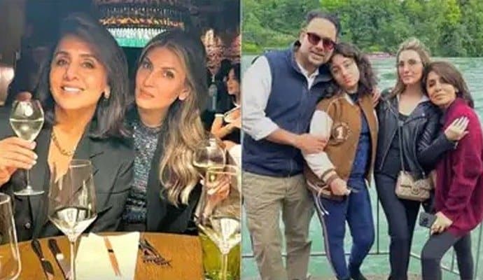 Neetu Kapoor’s Swiss delight; celebrates her 66th birthday with daughter, son-in-law