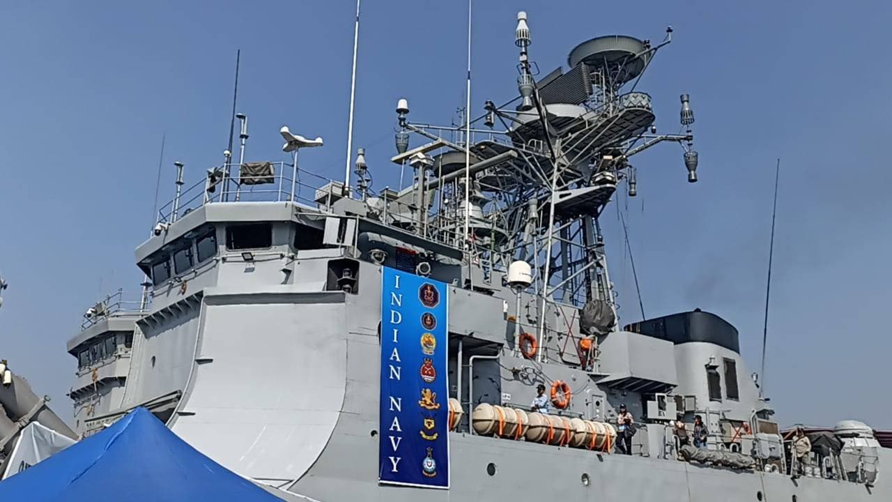 Ahead of Navy Day Warships INS Khanjar and INS Kora Dock in Kolkata