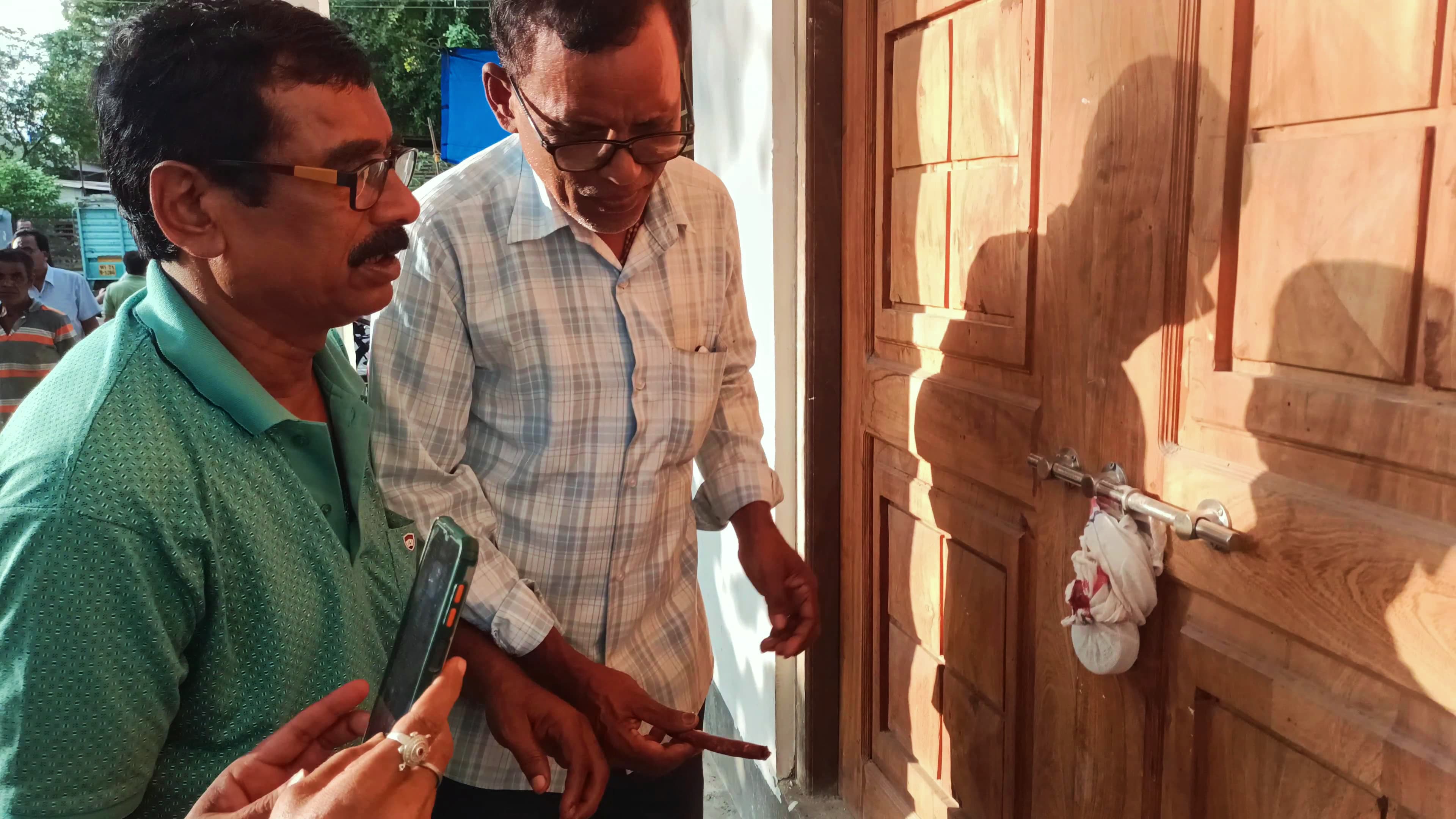 illegal building in government land, zilla parishad sealed building  gnr