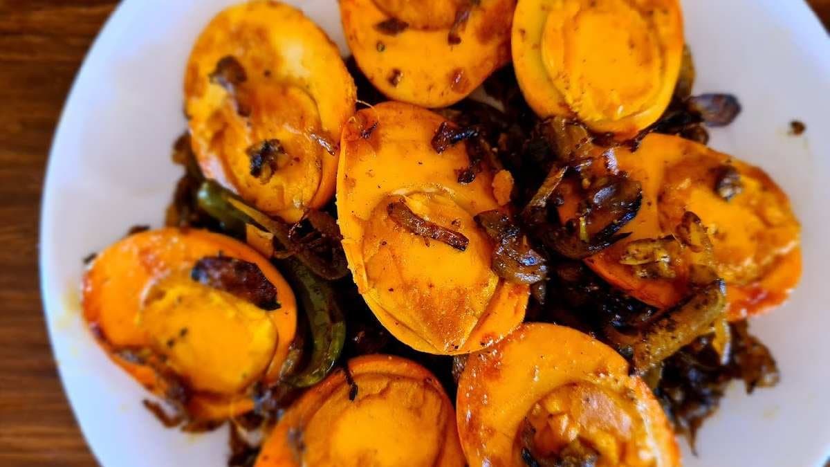 South Indian Egg pepper Fry recipe