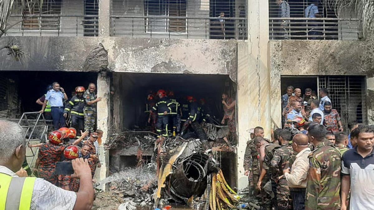 Bangladesh Air force plane crashed in Uttara