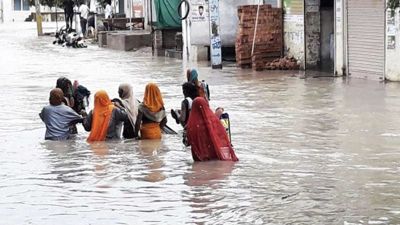 Rajasthan Rains Wreak Havoc 12 Killed Schools Shut