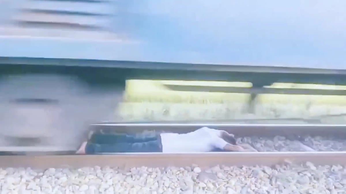 Man Lying on Railway Tracks For Stunt Sparks Outrage 