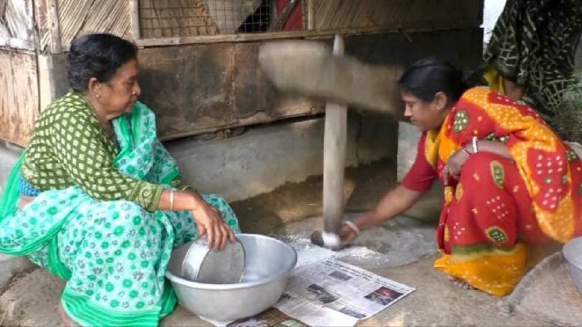 In winter husking pedal of biswas family is always busy for making pie gnr