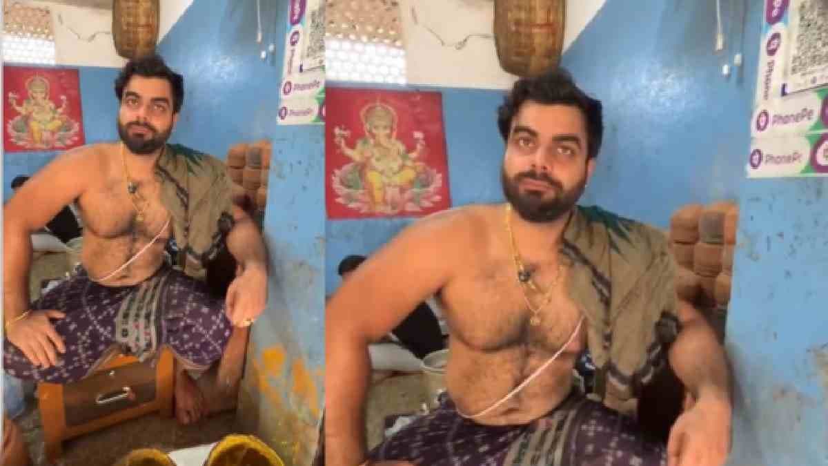 Virat Kohlis lookalike in Odisha temple distributing prasad stuns internet