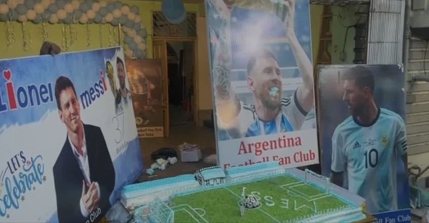 Lionel Messi's 37th birthday celebrated by kolkata's Argentina Football Fans Club 
