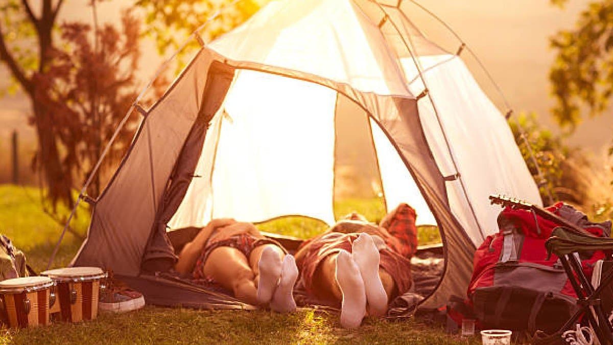 Man was camping at a luxury lodge with his wife then this incident happened