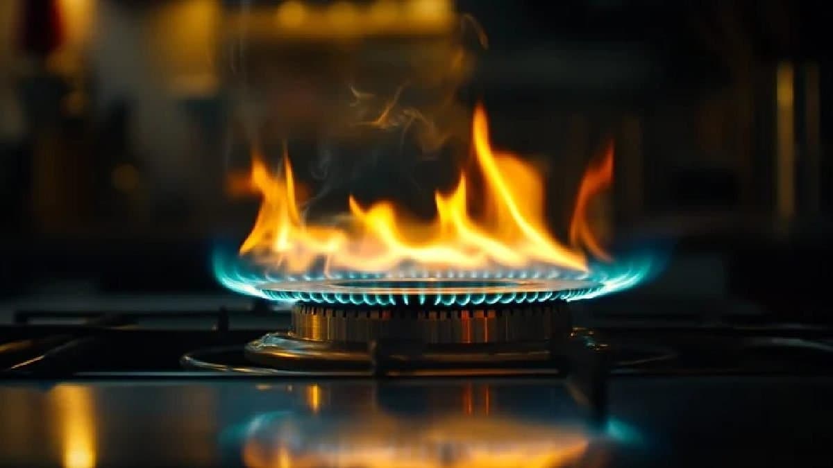 different colour of flames indicate different things in the burner
