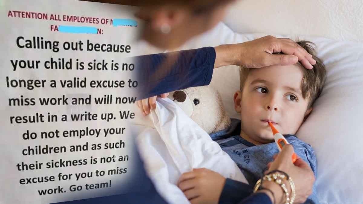Company says Child's Sickness Not An Excuse To Miss Work gnr 