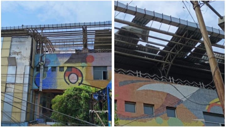  Kolkata Metro yet to repair the roof of Kavi Nazrul metro station