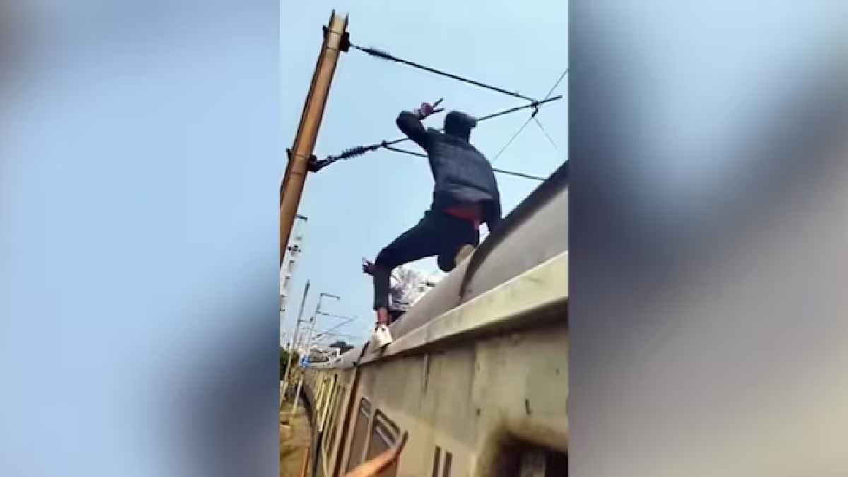 College students performs stunts on speeding train goes Viral