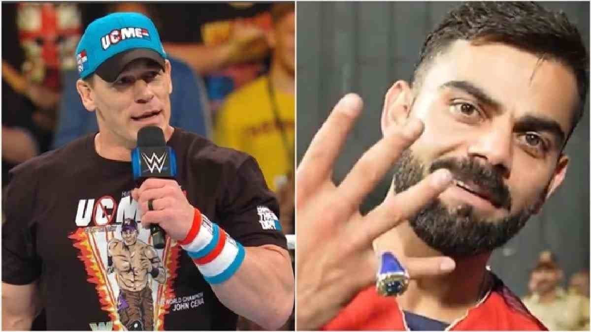 WWE legend John Cenas reaction to RCB icon Virat Kohli 