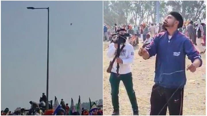 Farmers Fly Kites To Tackle Drones Carrying Tear Gas Shells