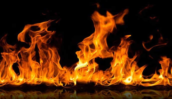 Bjp workers house allegedly set fire by unknown persons