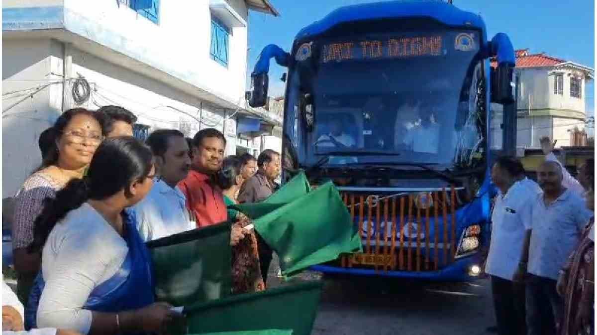 With jai Jagannath slogan digha bound bus kicked off from jalpaiguri
