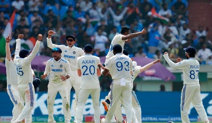 India win second test by 106 runs, level series 