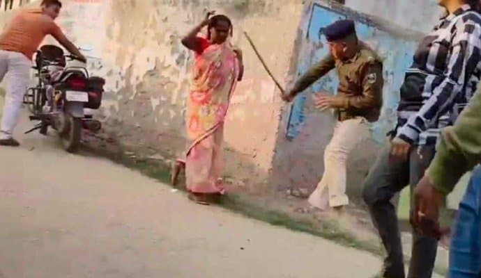 Dalit woman thrashed by cop in Bihar