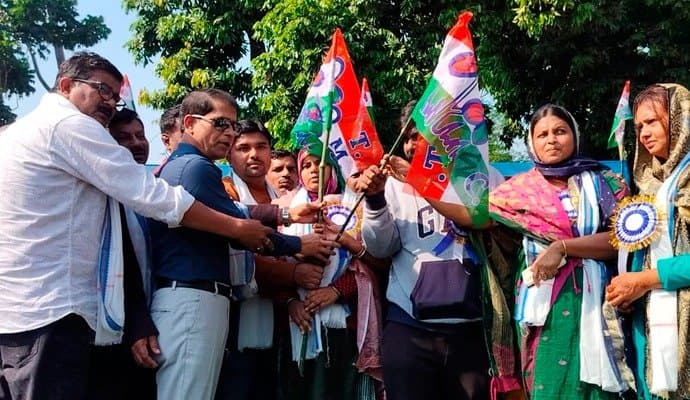 farakka block nine gram panchayat is now under of tmc 