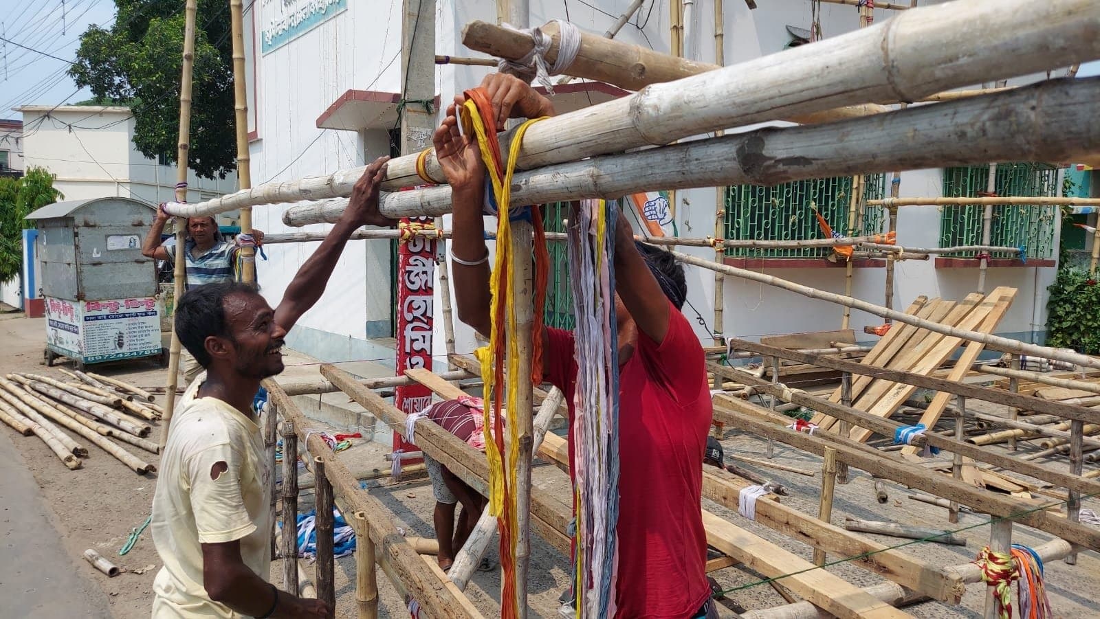 vijay manch build up in berhampore congress party office