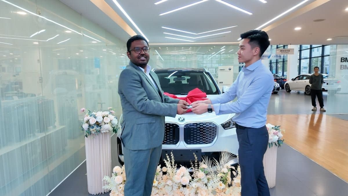 Chinese friend gifts indian man a BMW car worth 30 lakhs