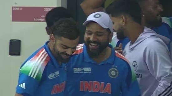 What did Virat Kohli tell Rohit Sharma just before India won the Champions Trophy