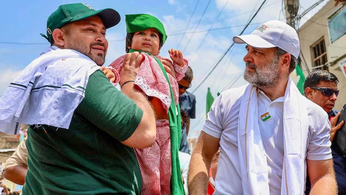 If the grand alliance wins he will be the Chief Minister Tejashwi Yadav unilateral announcement in front of Rahul Gandhi