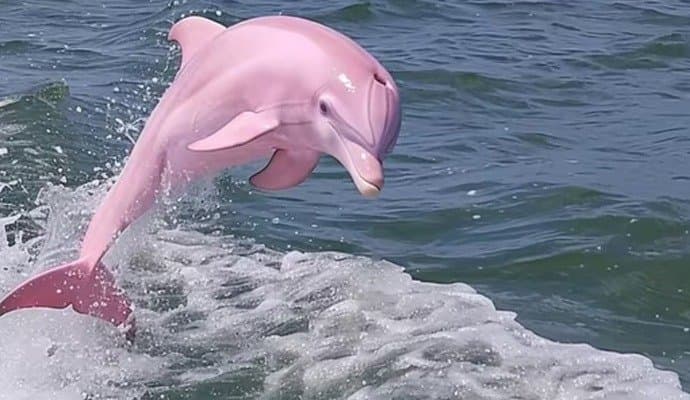 Rare pink dolphin captured on camera discovered in US, internet users mesmerized