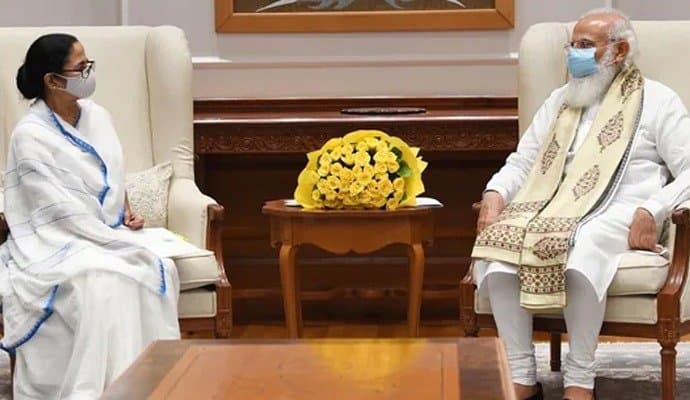 Narendra modi mamata Banerjee meeting