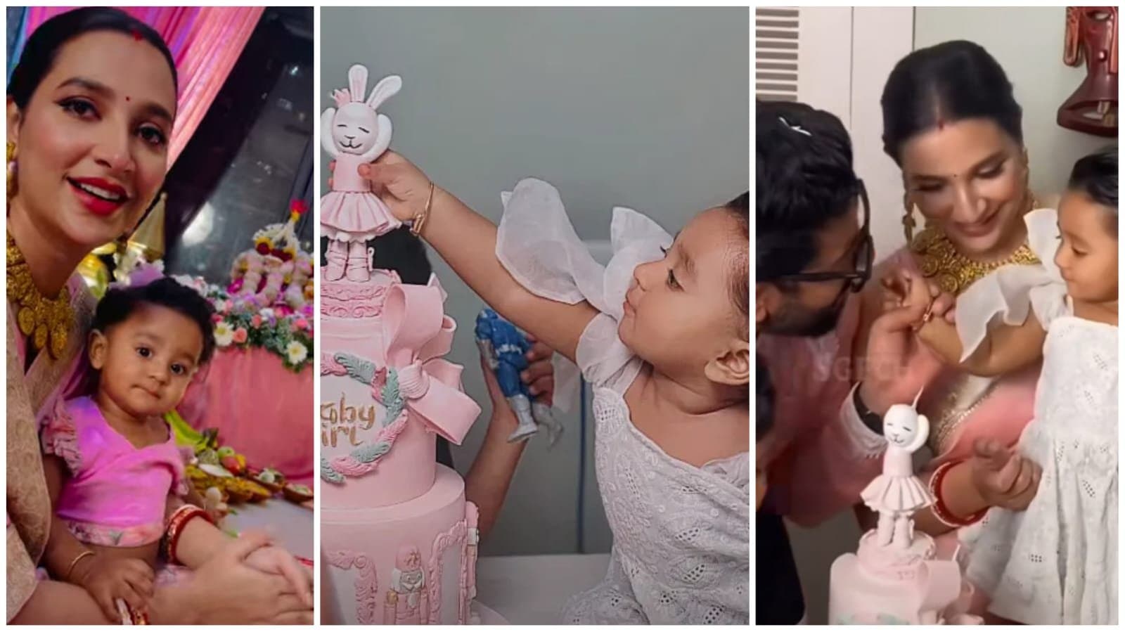  raj chakraborty and subhasree ganguly celebrates there daughter yalinis first birthday ent 