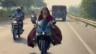 Bride In Lehenga Rides Bike While Searching For Groom, Video Goes Viral gnr 