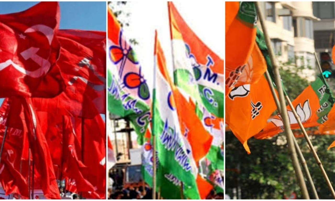 State center clash the slogan is same from left to Trinamool