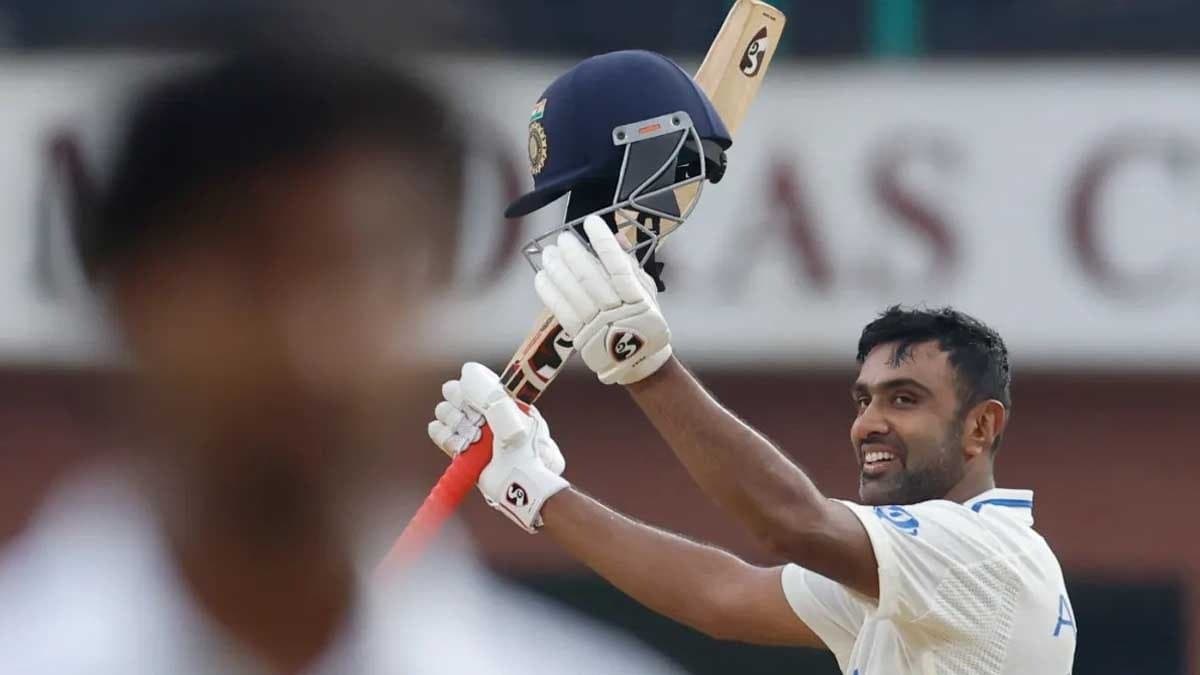 Elderly lady in stands celebrates Ashwin's century at chepauk, video goes viral spt 