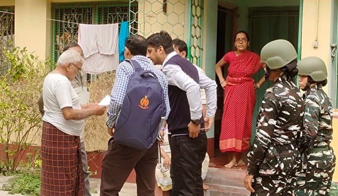 ed raids wrong residence at chinsurah in connection with mgnrega scam