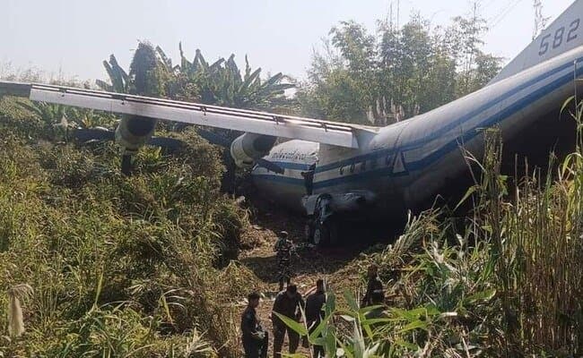 Myanmar Military Aircraft Skids Off Runway In Mizoram