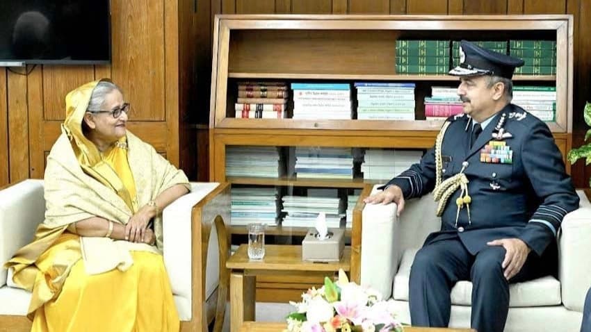 Indian air chief met pm sheikh hasina 