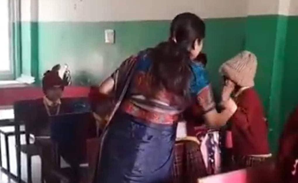 School Teacher Hits Student Inside Class In Uttar Pradesh