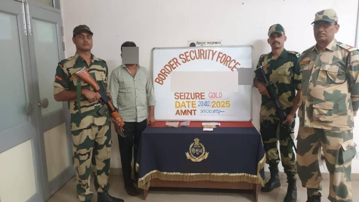 Gold smuggler arrested at indo bangladesh border gnr