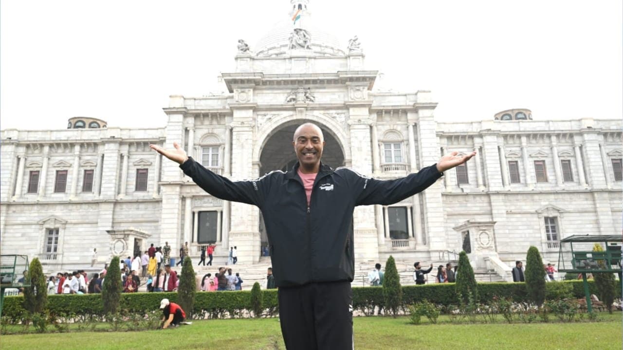 World champion hurdler Colin Jackson in kolkata as ambassador for tata steel marathon 
